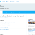 Suriye Elektronik Ordusu’nun Skype’ın blog sayfasındaki gönderisi 1