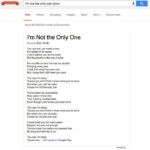 Google şarkı sözleri arama sonuçları