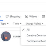 google image license filters
