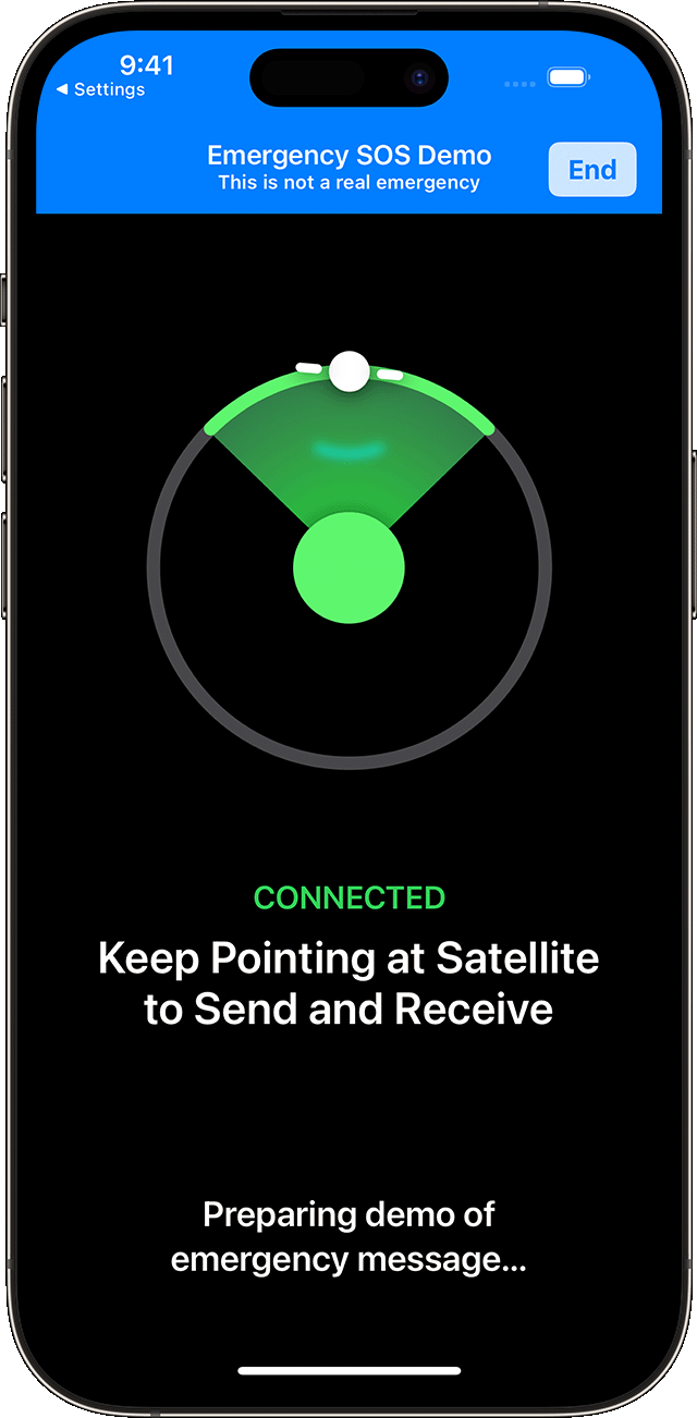 iPhone uydu bağlantısı uydu ile acil sos demo