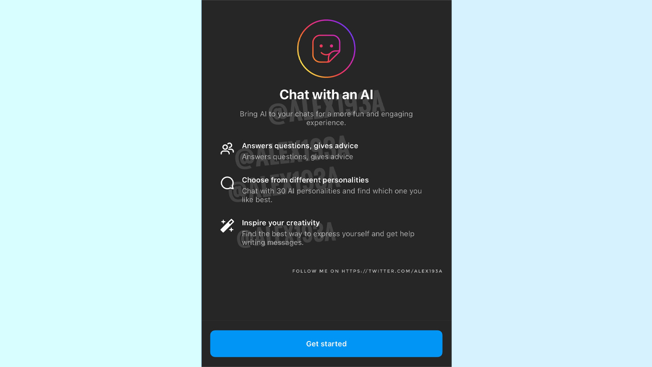 Instagram AI sohbet robotu