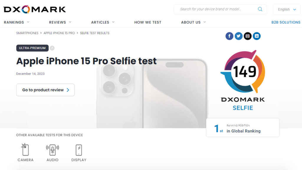 iPhone 15 Pro selfie kamerası ile zirvede - Webmasto