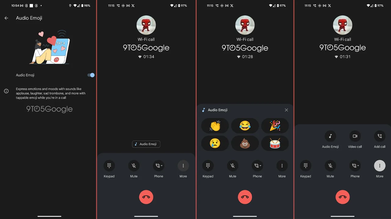Google Telefon sesli emoji özelliği