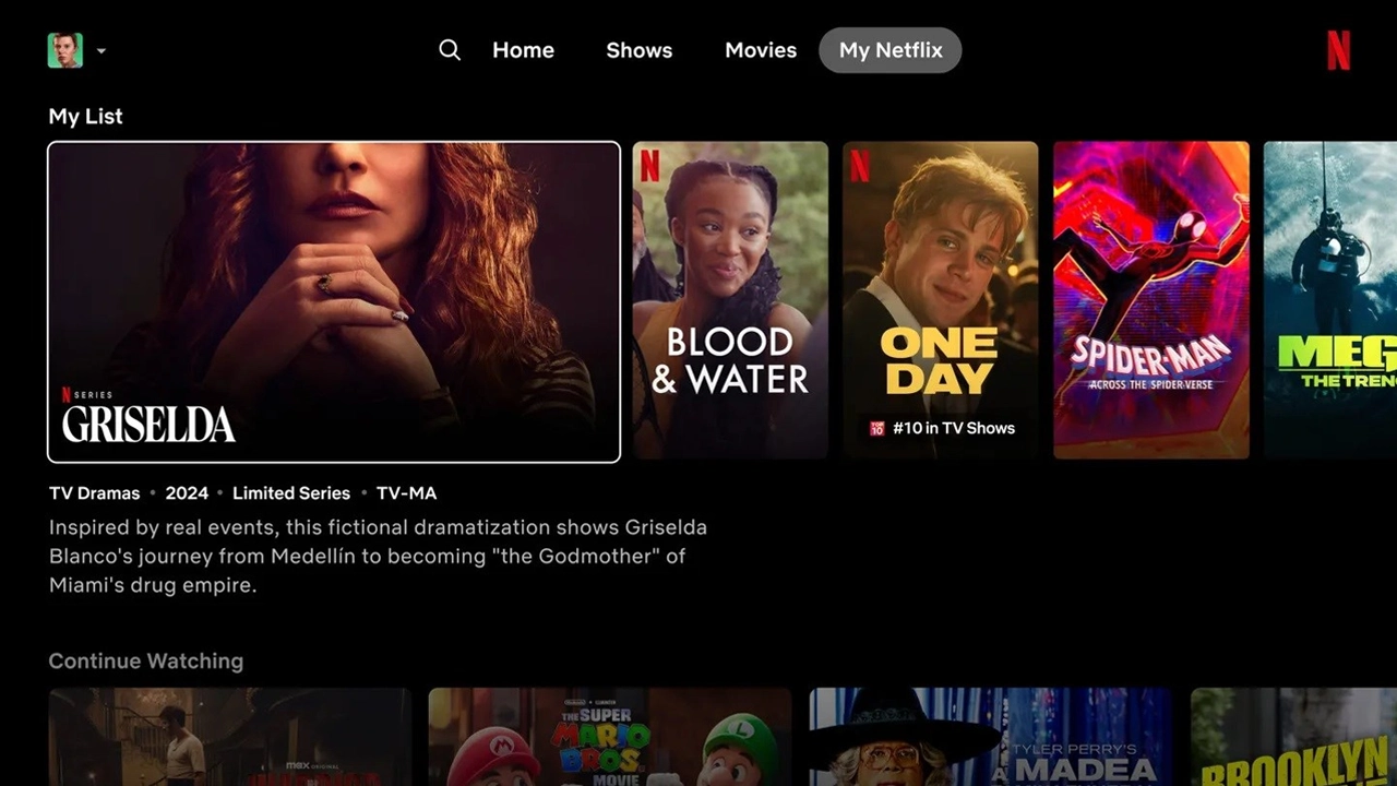 Netflix yeni TV uygulaması tasarımı