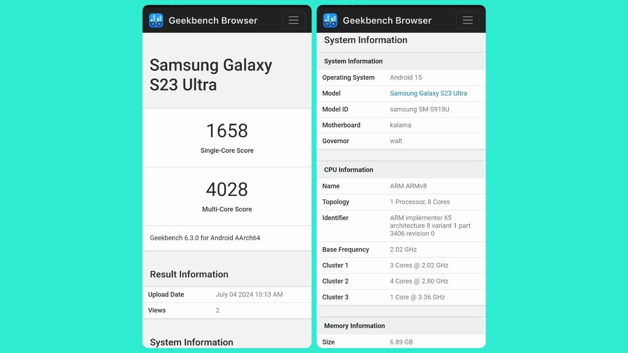Samsung Galaxy S23 Ultra Android 15 tabanlı One UI 7