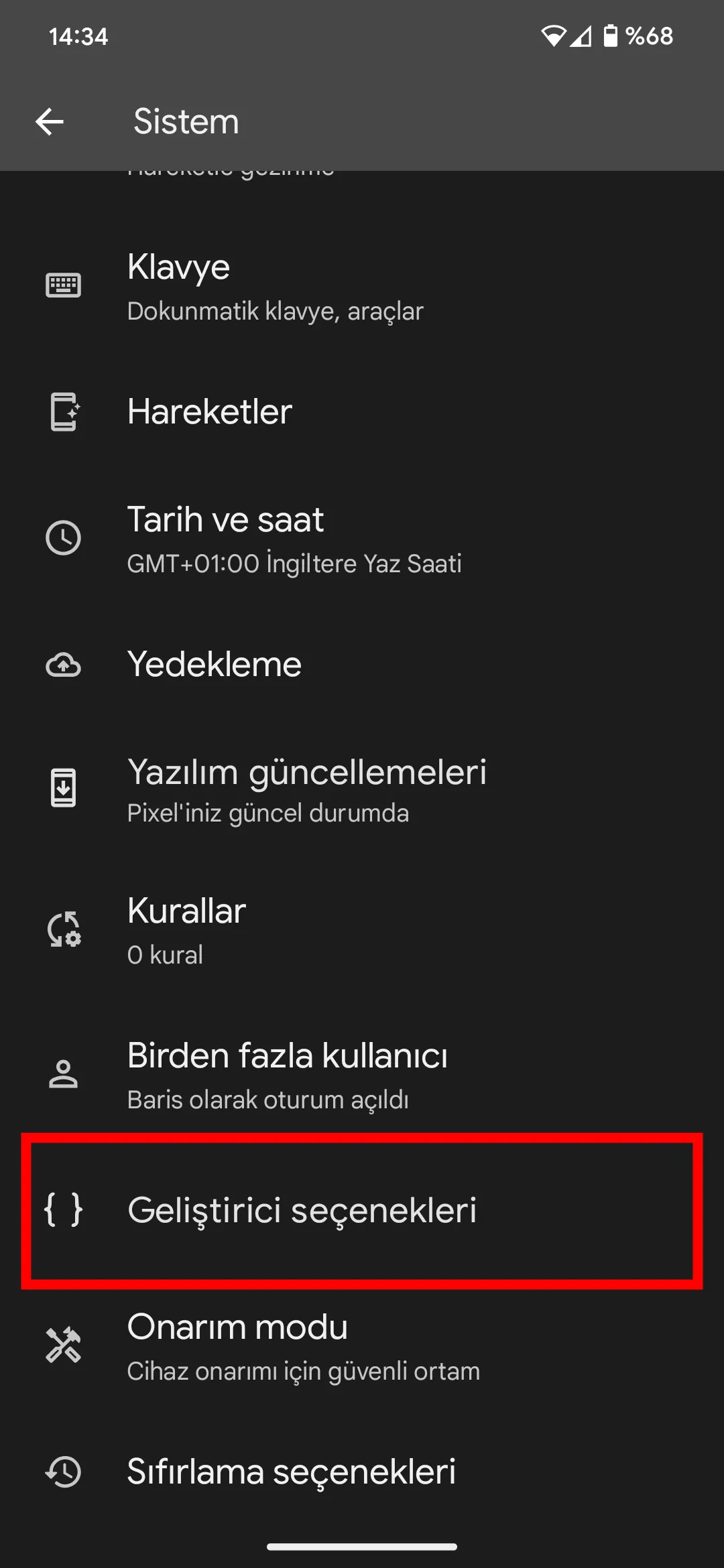 Android Geliştirici Modu Açma