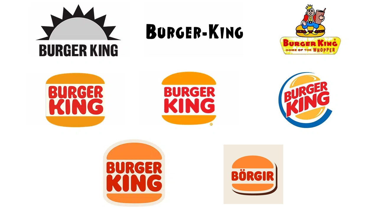 Dünden bugüne Burger King logoları