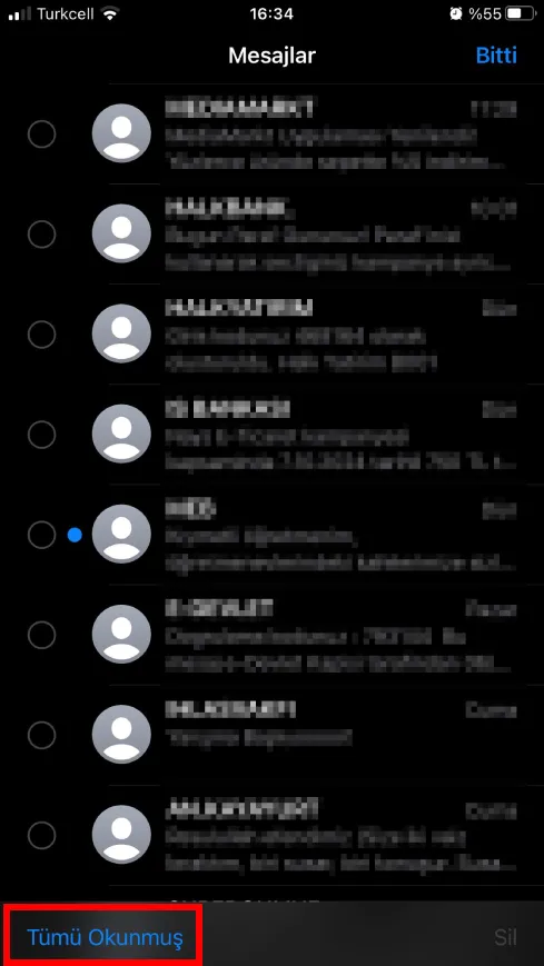 iPhone mesajlar okundu olarak işaretleme - iPhone okunmamış mesaj sorunu