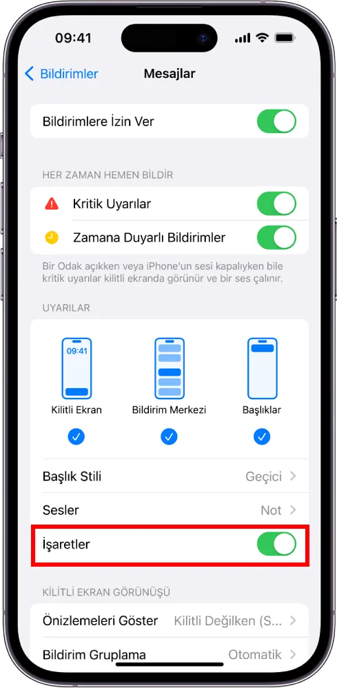 iphone mesaj bildirimlerini kapatma - iPhone okunmamış mesaj sorunu