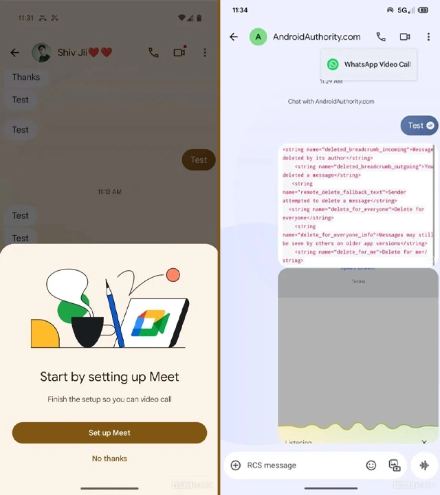 Google Mesajlar - WhatsApp entegrasyonu