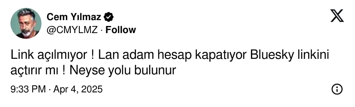Cem Yılmaz X (Twitter)
