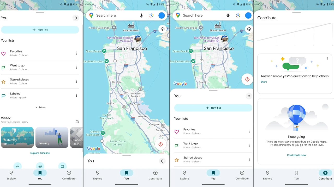 Google Haritalar yeni tasarım