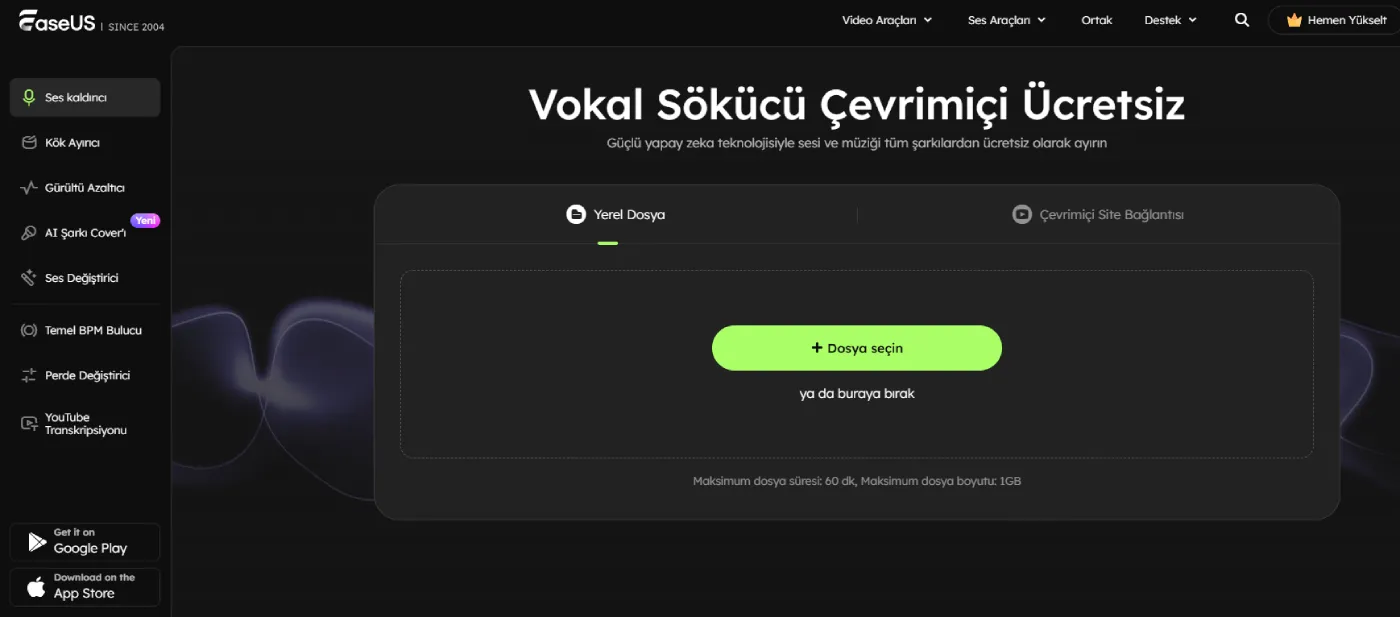 EaseUS Dosya Seç