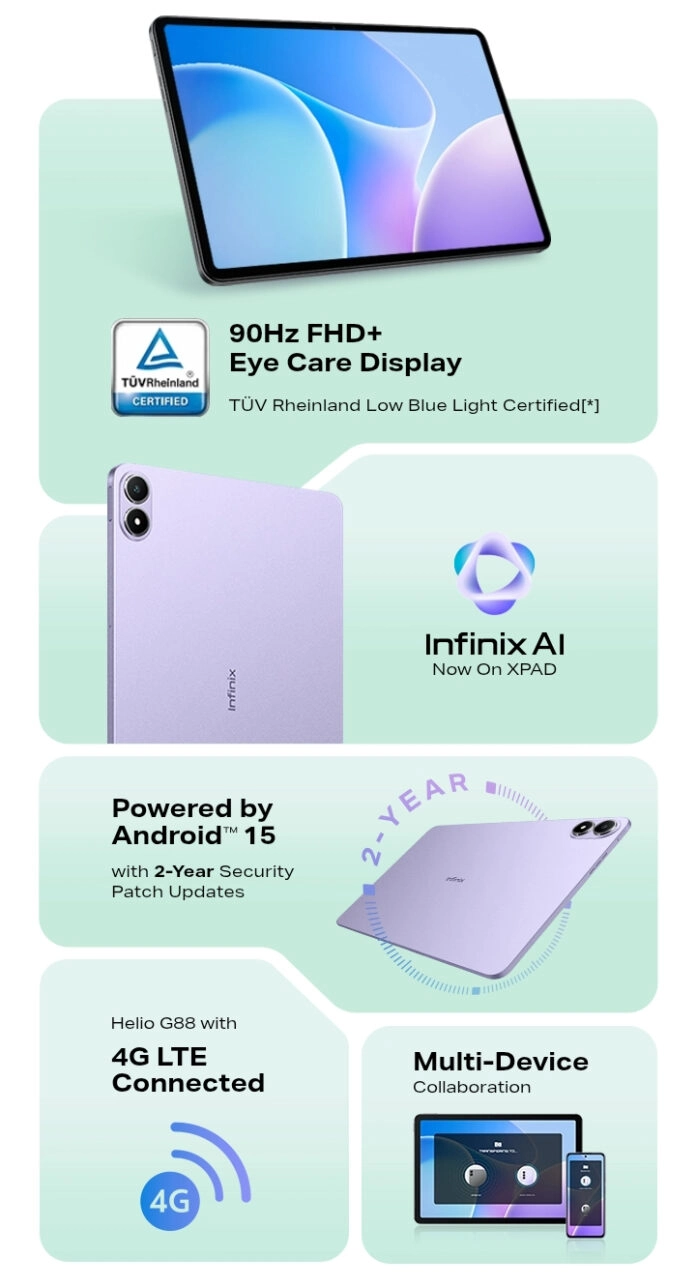 Infinix Xpad 20 teknik özellikleri
