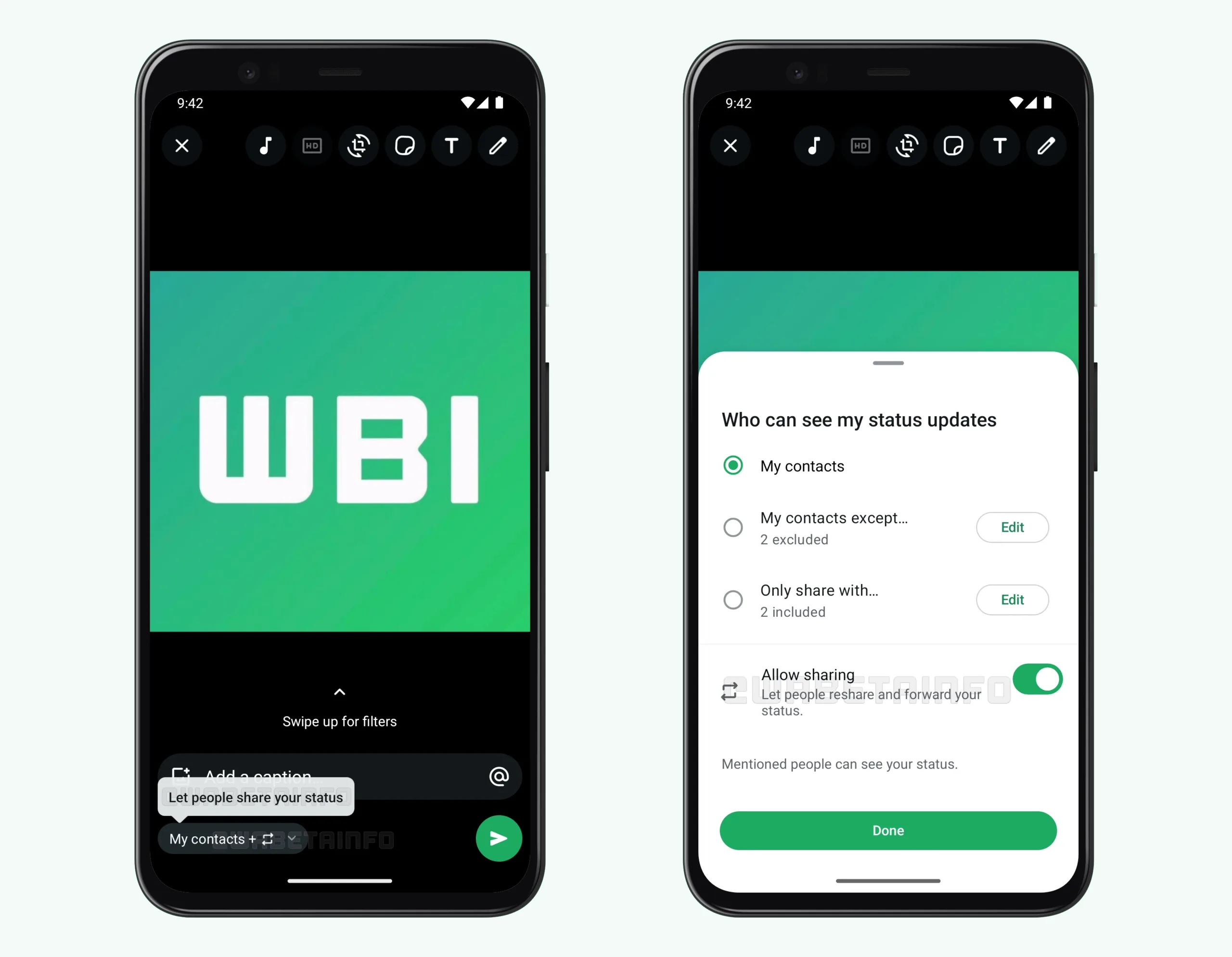 WhatsApp durum paylaşma özelliği