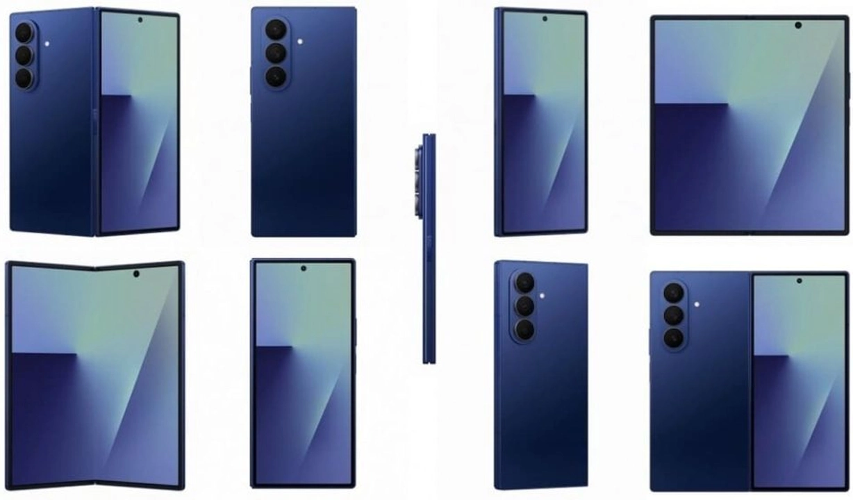 Samsung Galaxy Z Fold 7 render görüntüsü