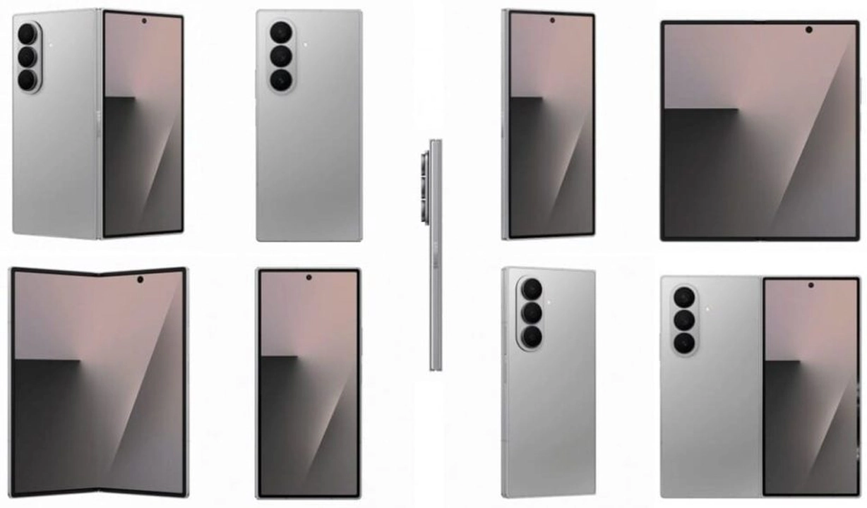 Samsung Galaxy Z Fold 7'nin render görüntüleri