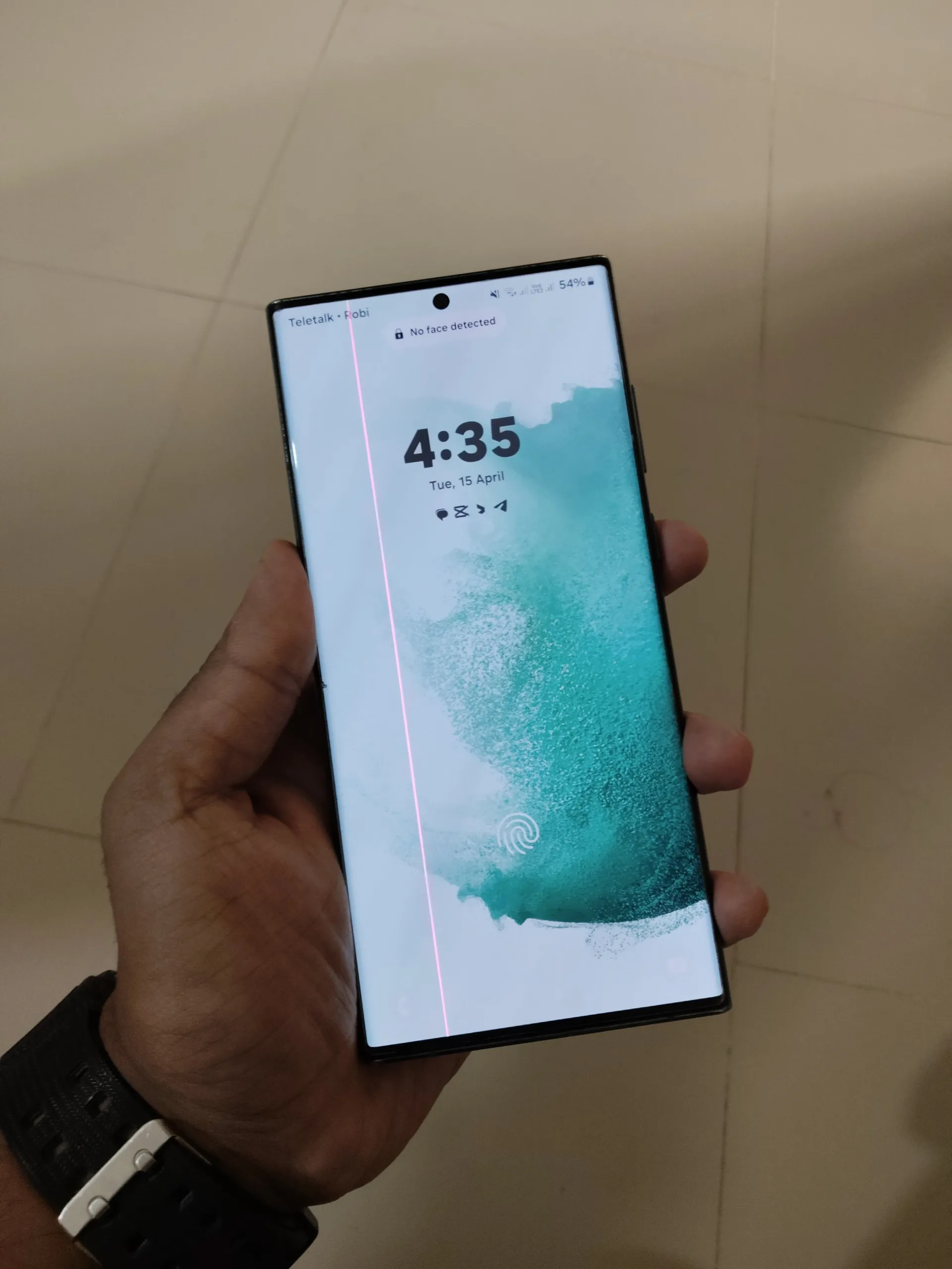Samsung Note 20 Ultra ekran çizgi hatası