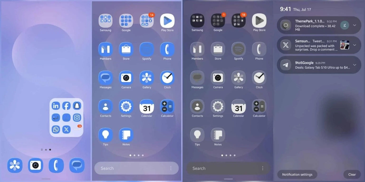 Samsung Glass UI