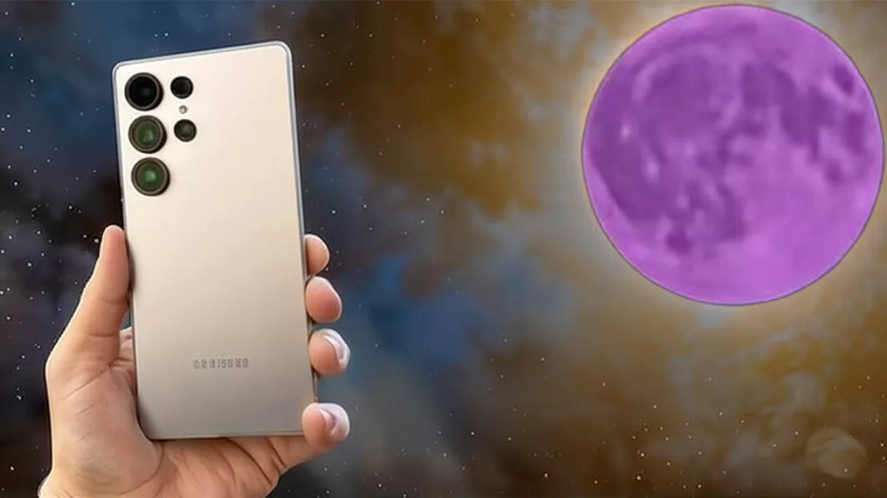 S25 Ultra mor Ay fotoğrafı