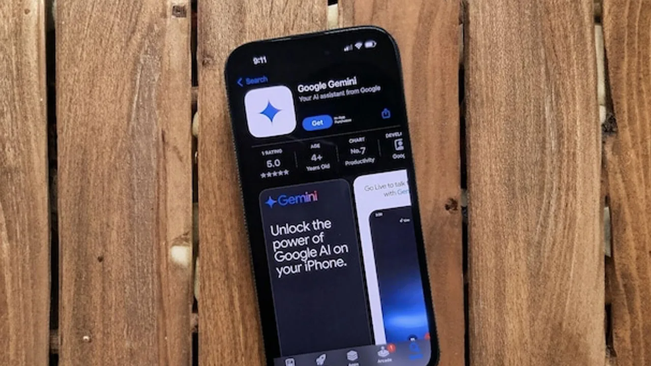 google gemini app store sayfası