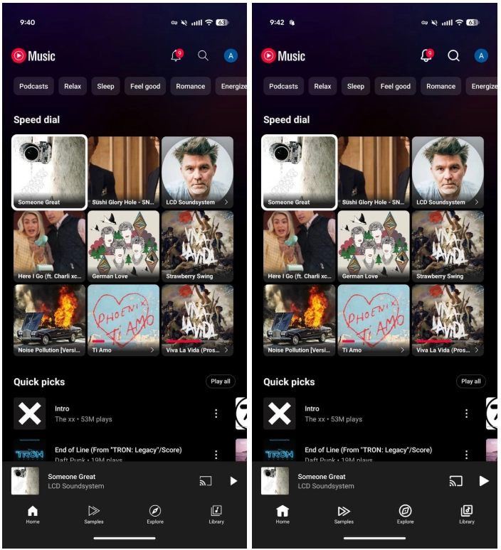 YouTube Music arayüz ikonlarını güncelledi