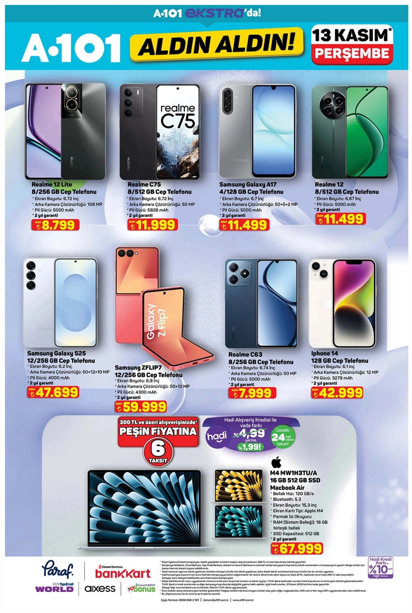 A101 Ekstra 13 Kasım Perşembe kataloğu