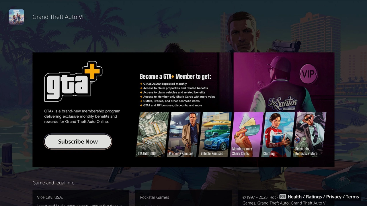 GTA 6'nın PS Store sayfası güncellendi