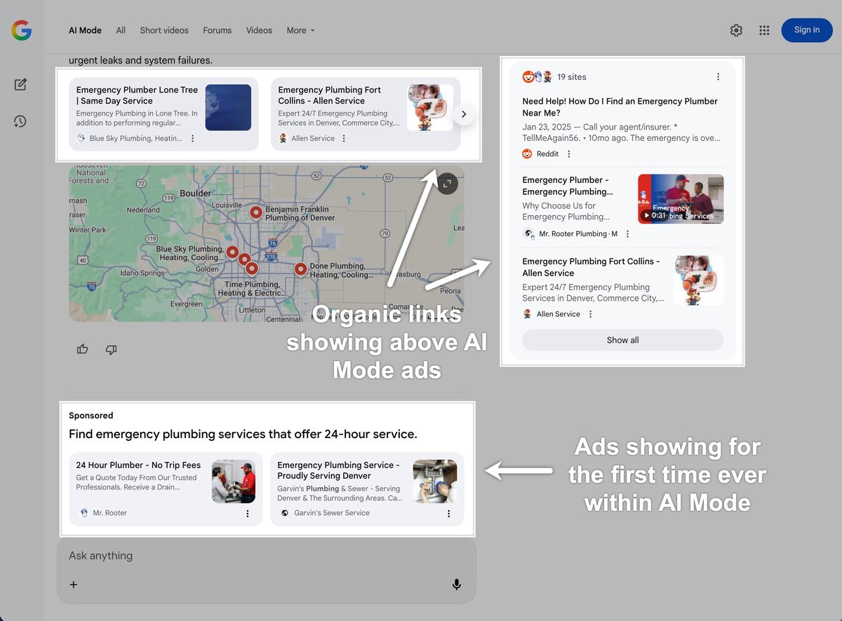 Google AI Mode Reklam