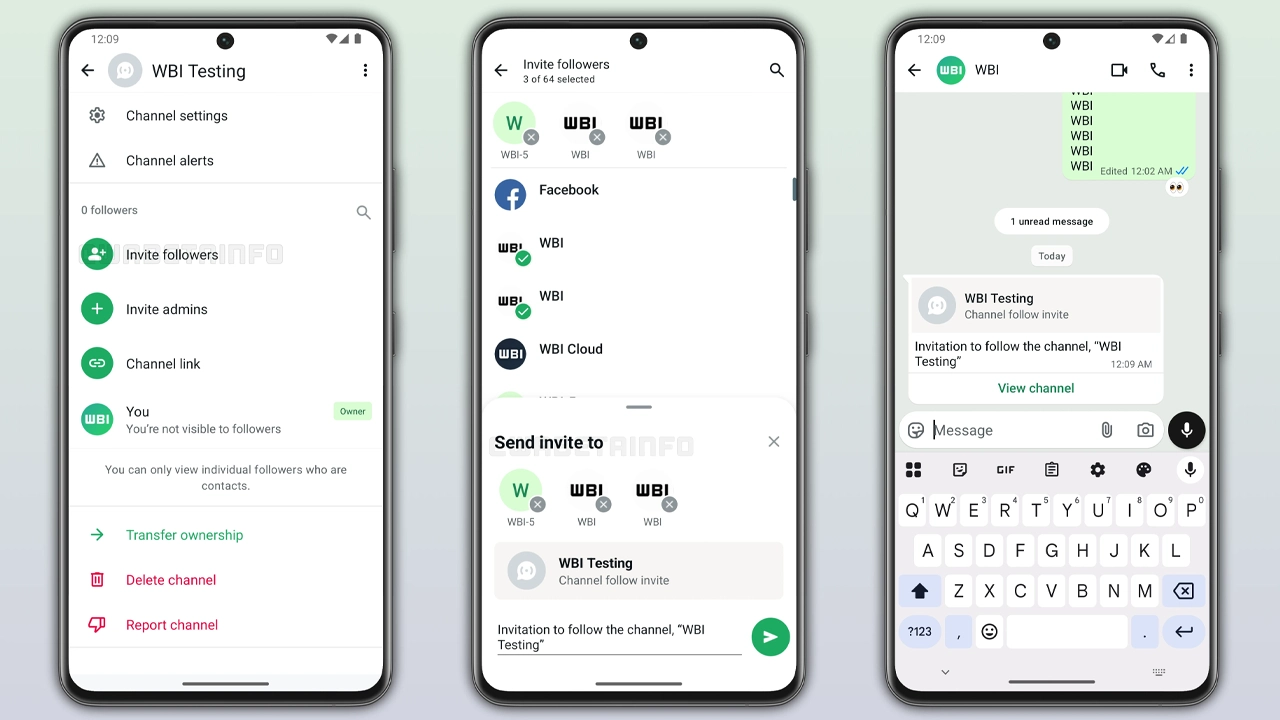 WhatsApp Kanalları için davet özelliği