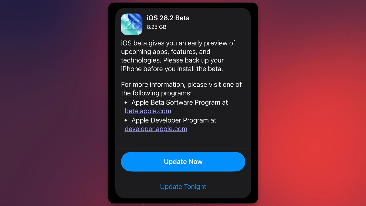 iOS 26.2 Beta 1