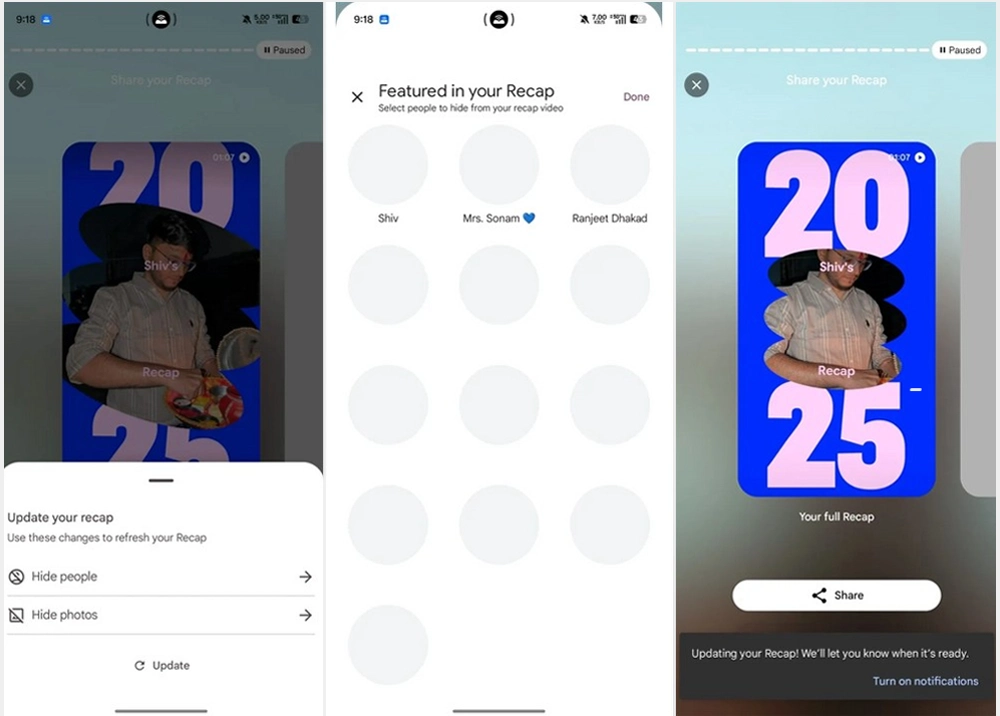 Google Fotoğraflar 2025 Recap