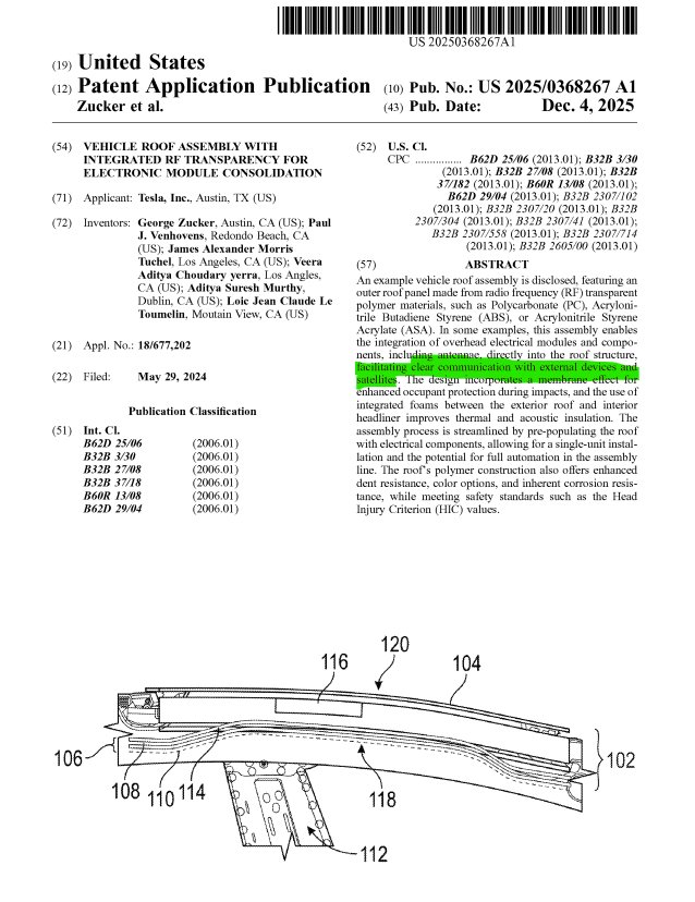 Tesla Starlink özelliği için patent başvurusu