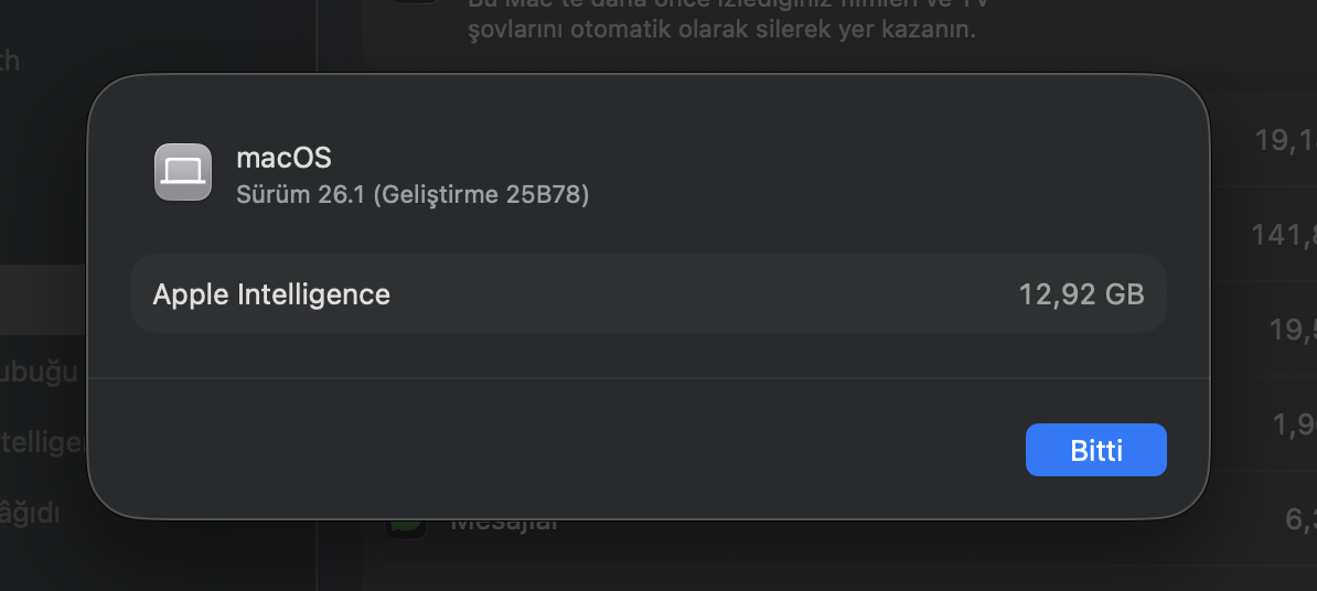 Apple Intelligence kapladığı alan