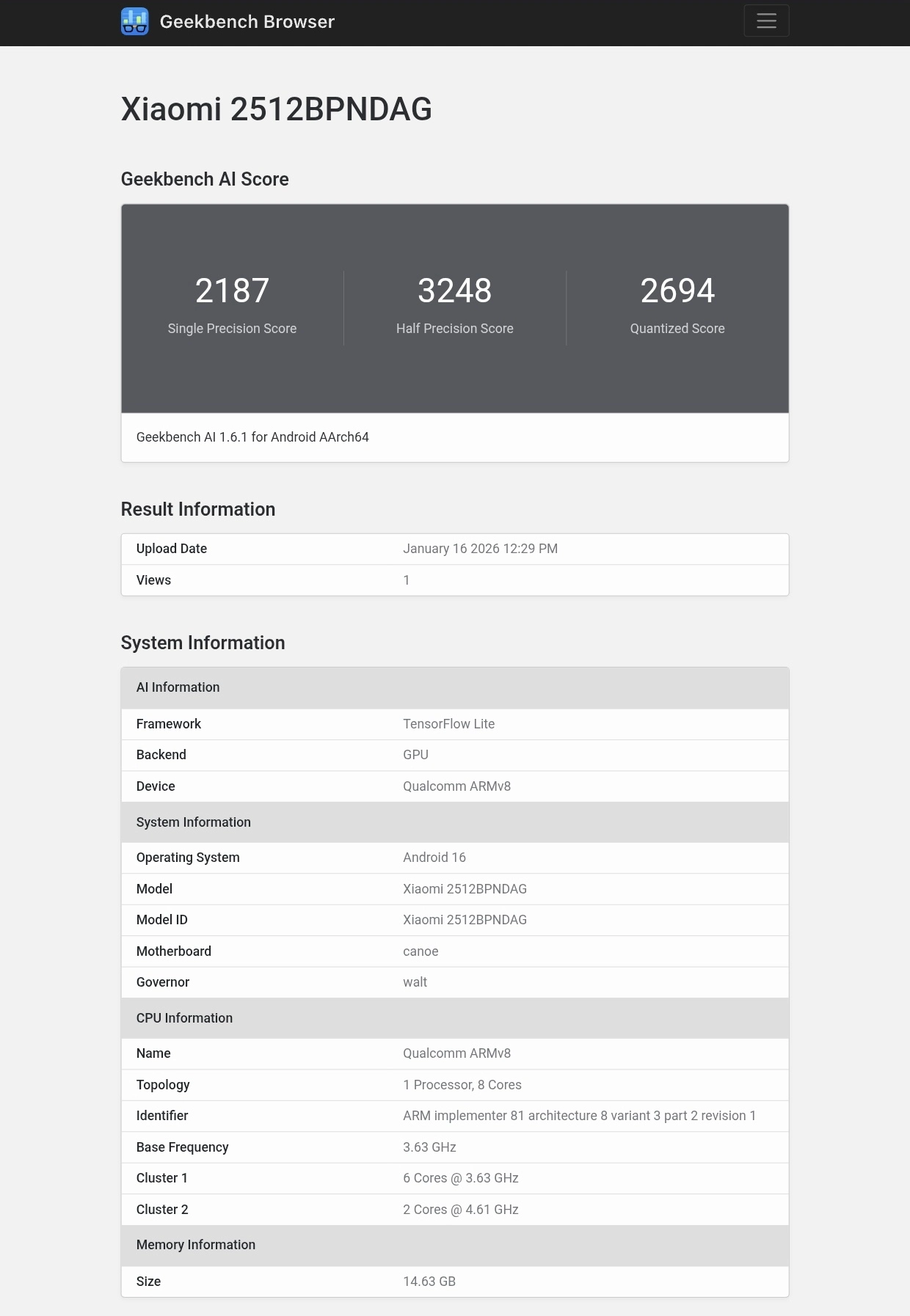Xiaomi’nin yeni amiral gemisi Geekbench’i salladı