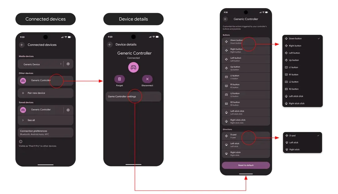 Android 17 kontrolcü tuş atama özelliği