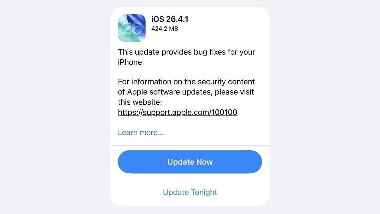iOS 26.4.1 hata düzeltmeleri ve kararlılık iyileştirmeleri sunuyor