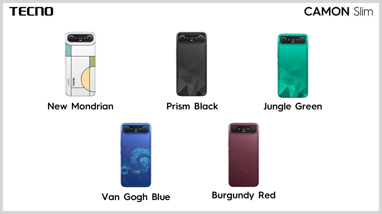 TECNO Camon Slim renk seçenekleri