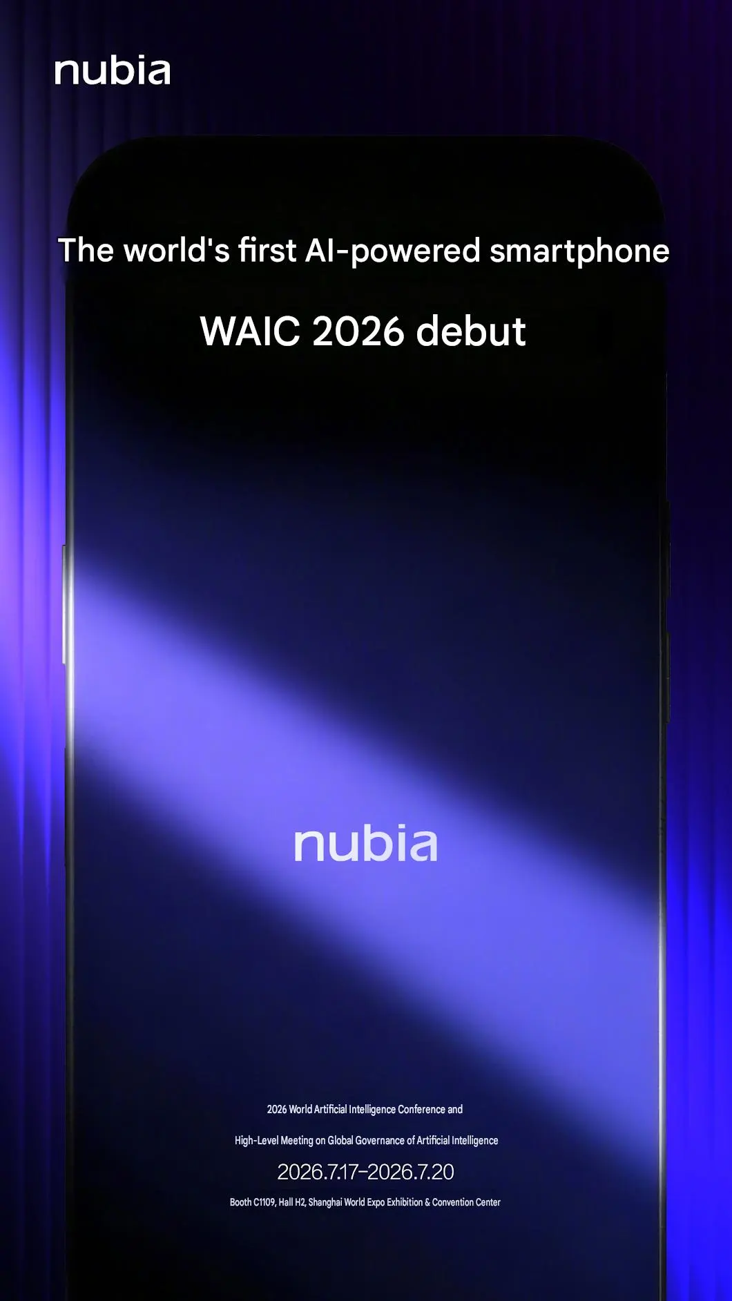 Nubia'nın yapay zeka telefonu WAIC 2026'da duyurulacak