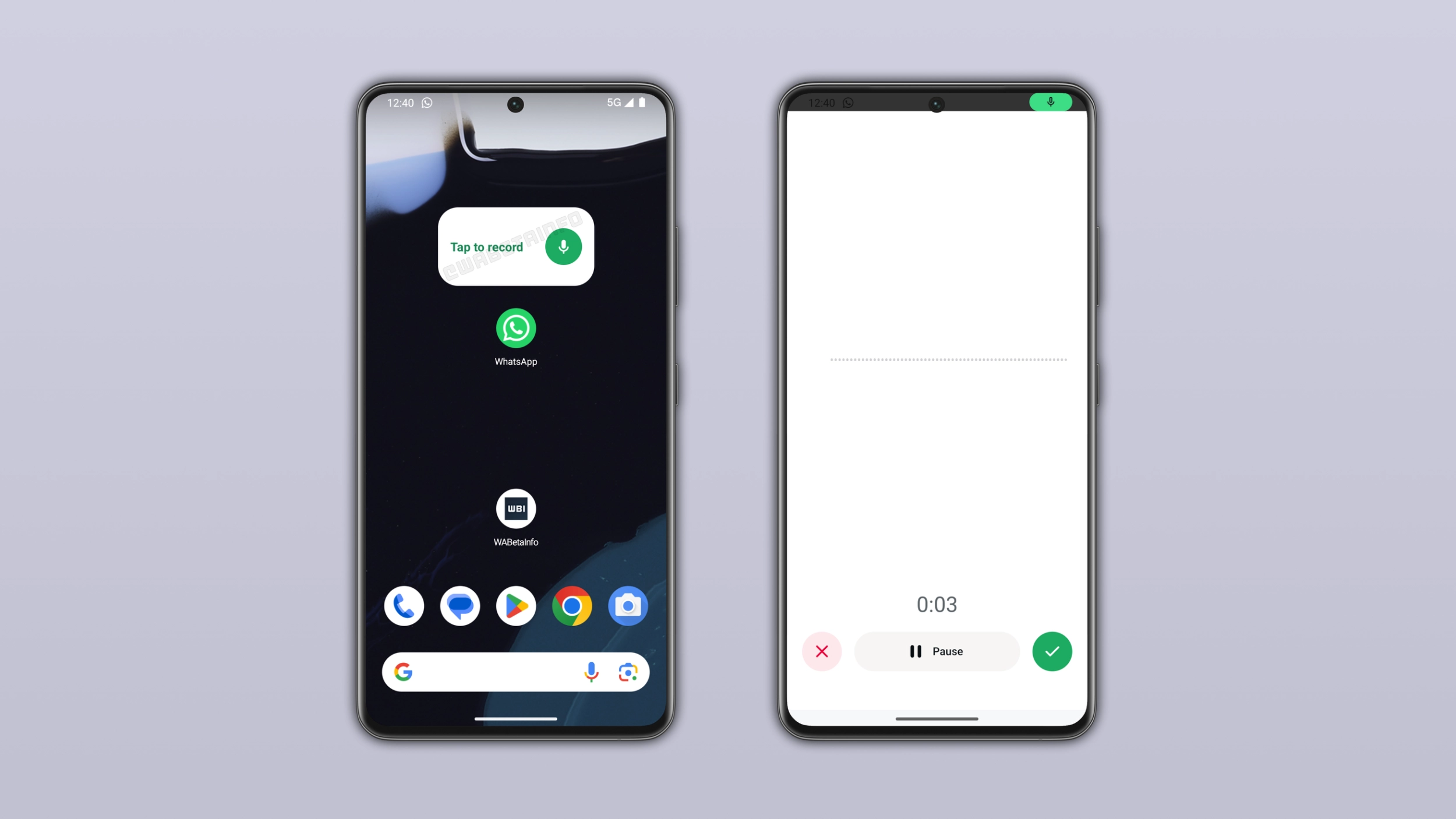 whatsapp android sesli mesaj widget