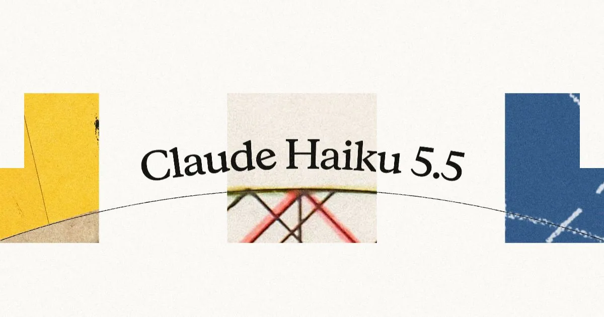 Claude Haiku 5.5 duyuru görseli