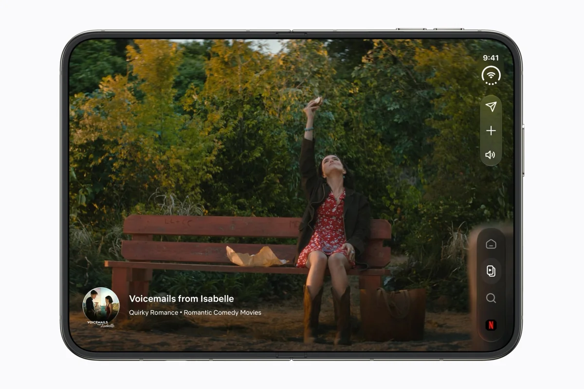 iPhone Duo iç ekranında Netflix uygulaması