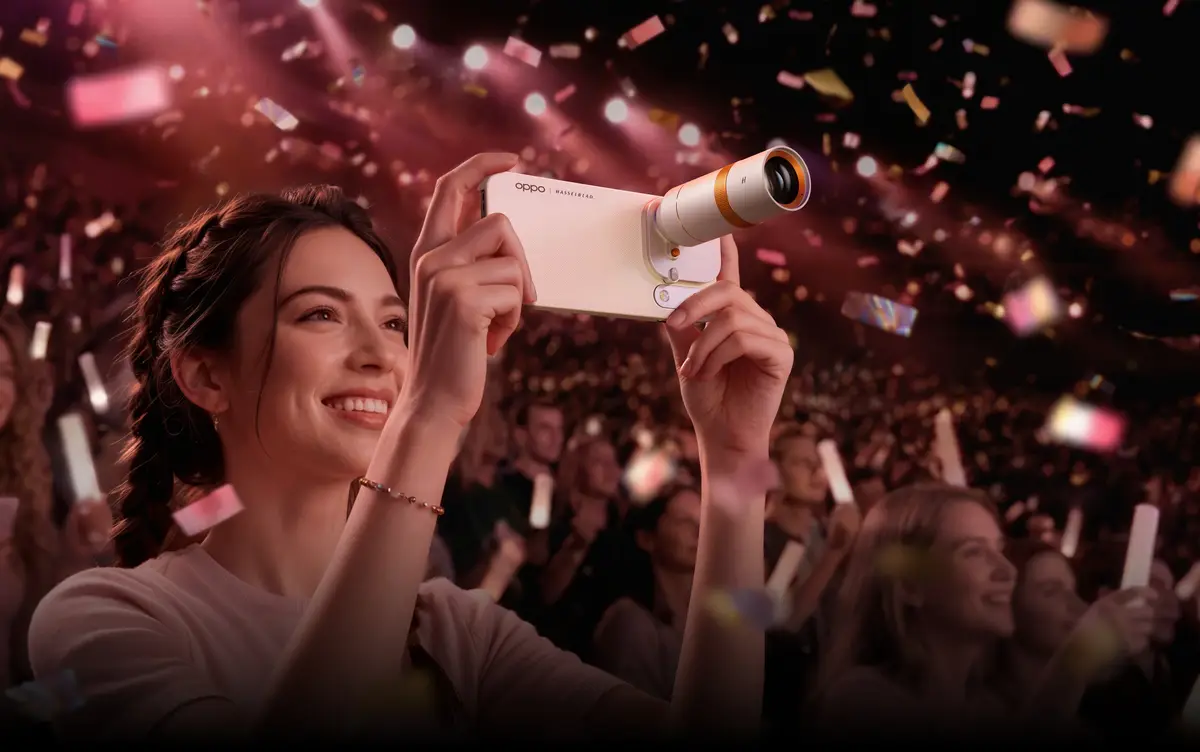 Hasselblad telekonvertör lens takılı Oppo Find X10 Pro Max