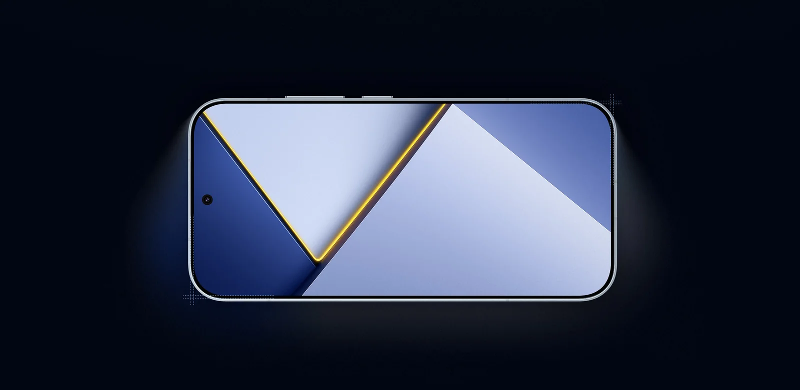 POCO X8s'in ön yüzü ve ince ekran çerçeveleri